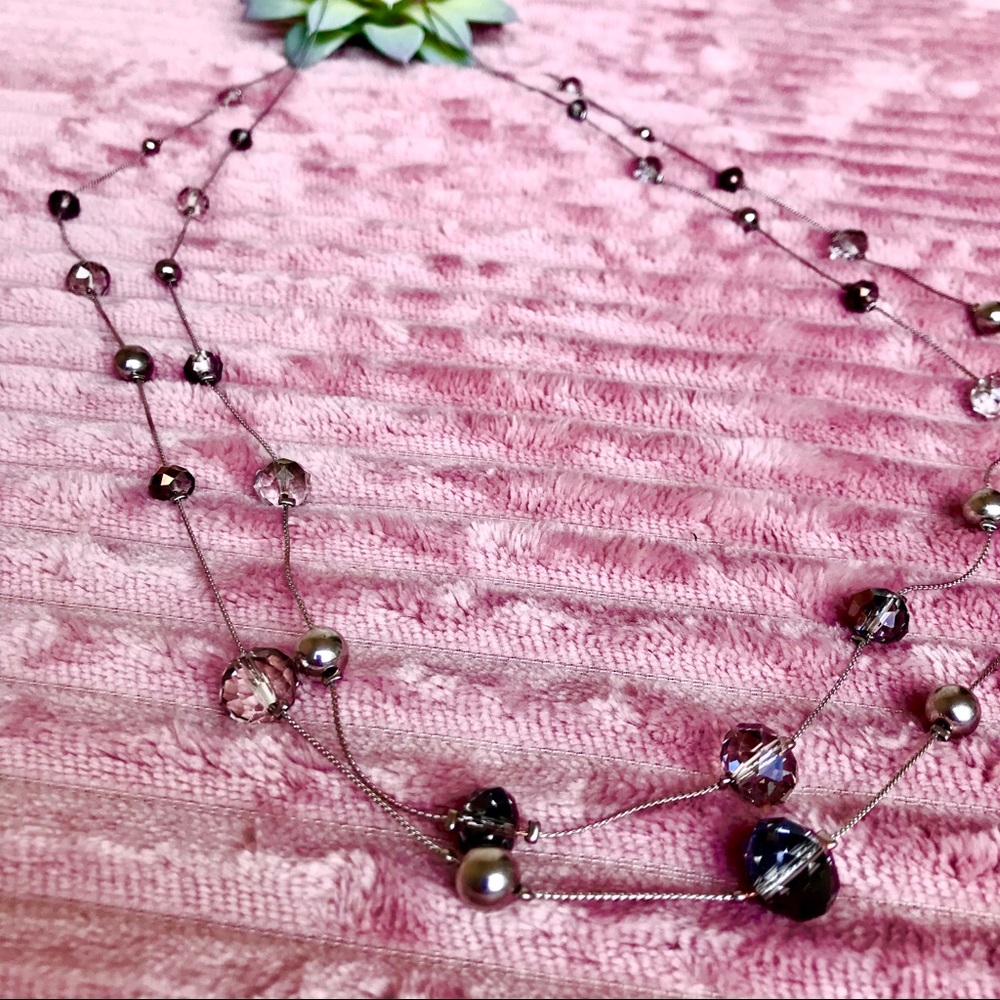 EXPRESS Double Strand Beaded Long Necklace